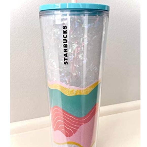 Starbucks Pastel Iridescent Tumbler Venti 2020 Pink Blue Wave NEW - Picture 3 of 4